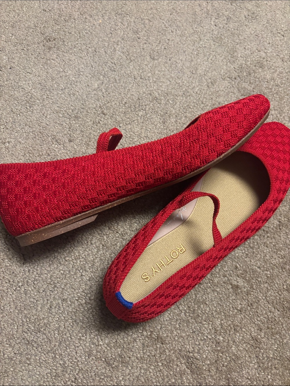 Rothy's Red Knit Mary Jane Flats. Never worn - Picture 5 of 5